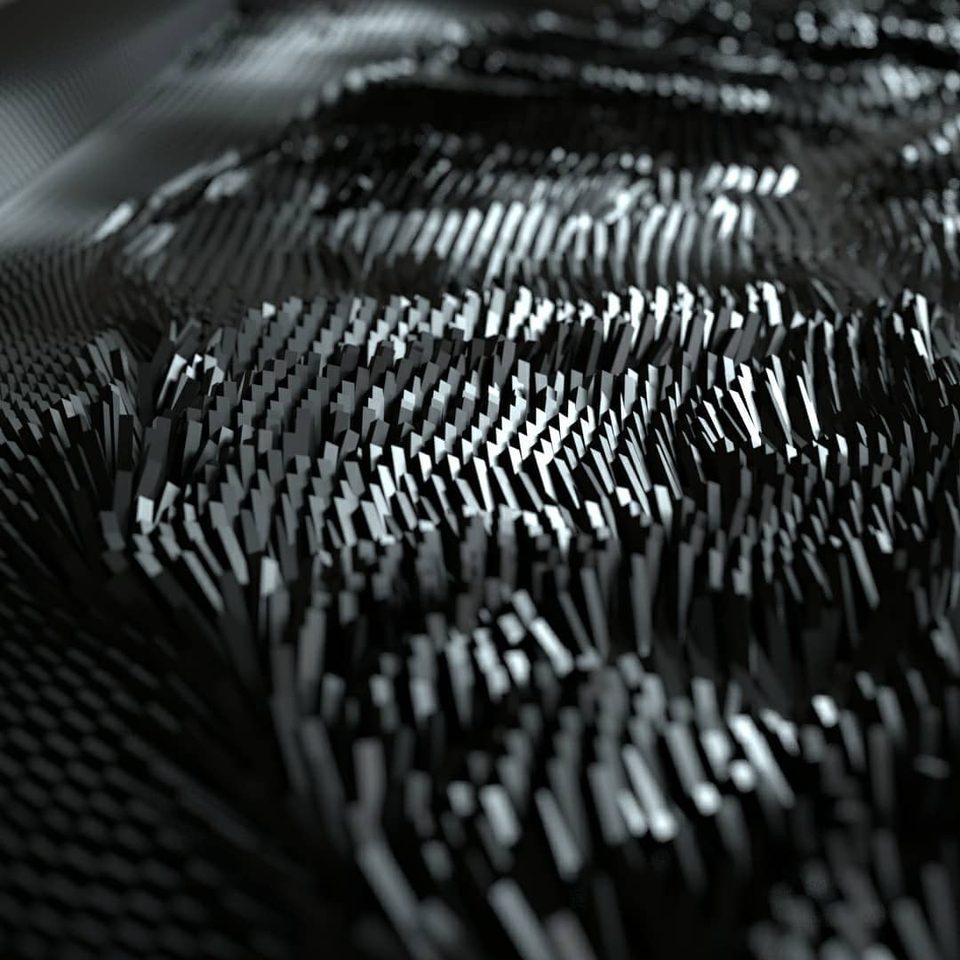 3D study — metal shards
